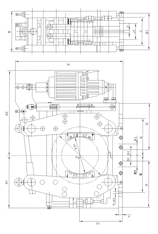 SPZ系列對稱制動臂盤氣動鉗盤制動器02